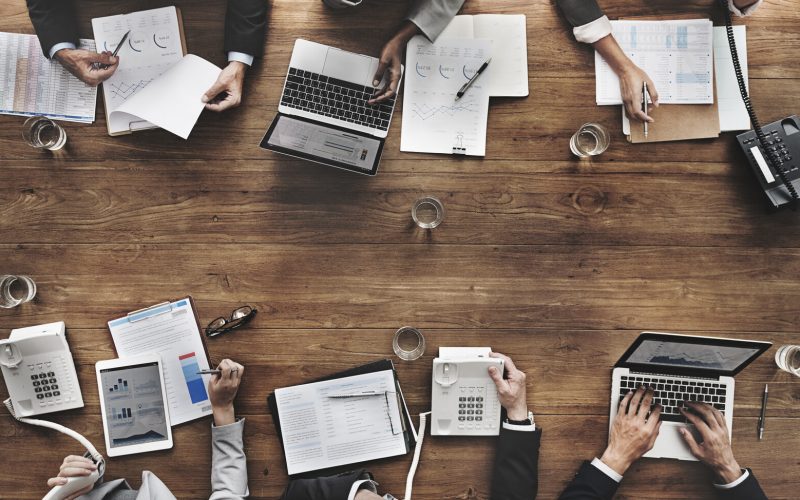 Business People Meeting Growth Success Target Economic Concept